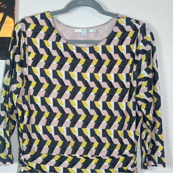 Boden Black and Tan Sheath Midi Dress with 3/4 Sleeves - Picture 3 of 10